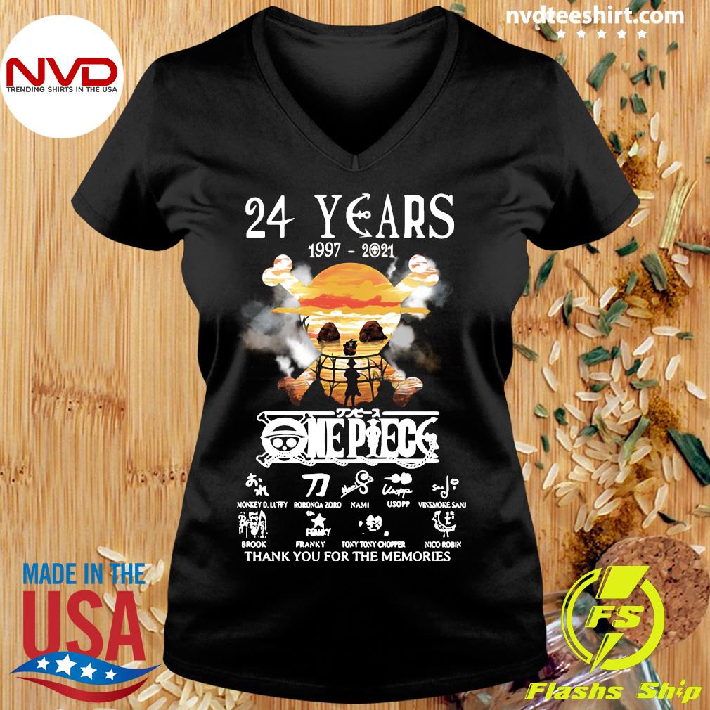 Official One Piece 24 Years 1997 21 Signatures Thank You For The Memories T Shirt Nvdteeshirt