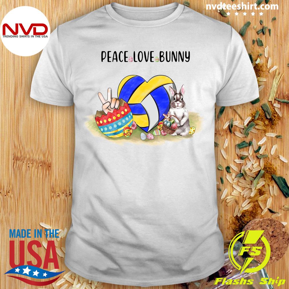Funny Rabbit Peace Love Bunny T-shirt - NVDTeeshirt