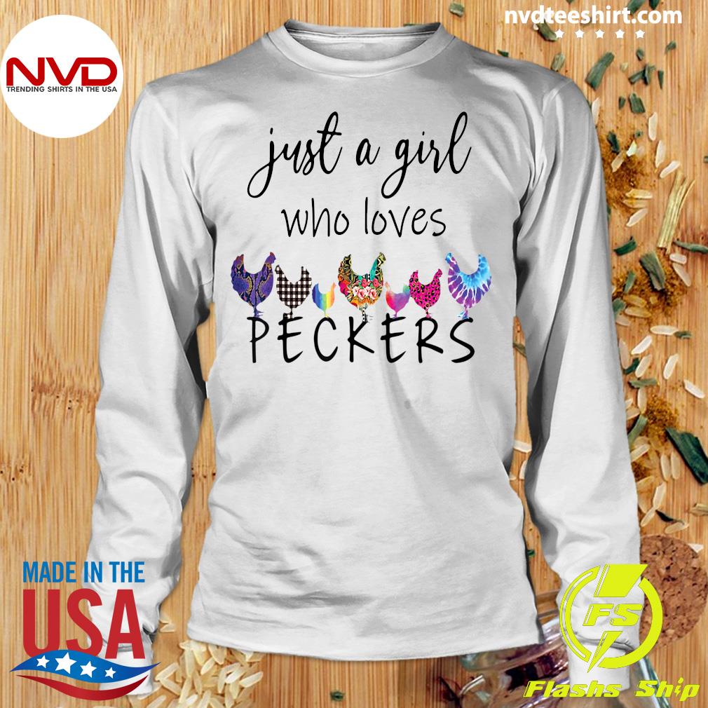 Hoodies Mug Sweater Tshirt Tank top Tote Tee Good Chicken Just a Girl Who Loves Peckers T-shirt