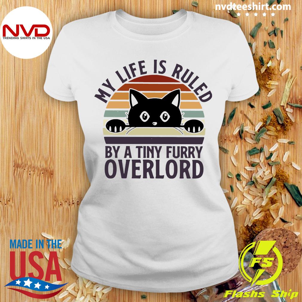 Official Black Cat My Life Is Ruled By A Tiny Furry Overlord Vintage T