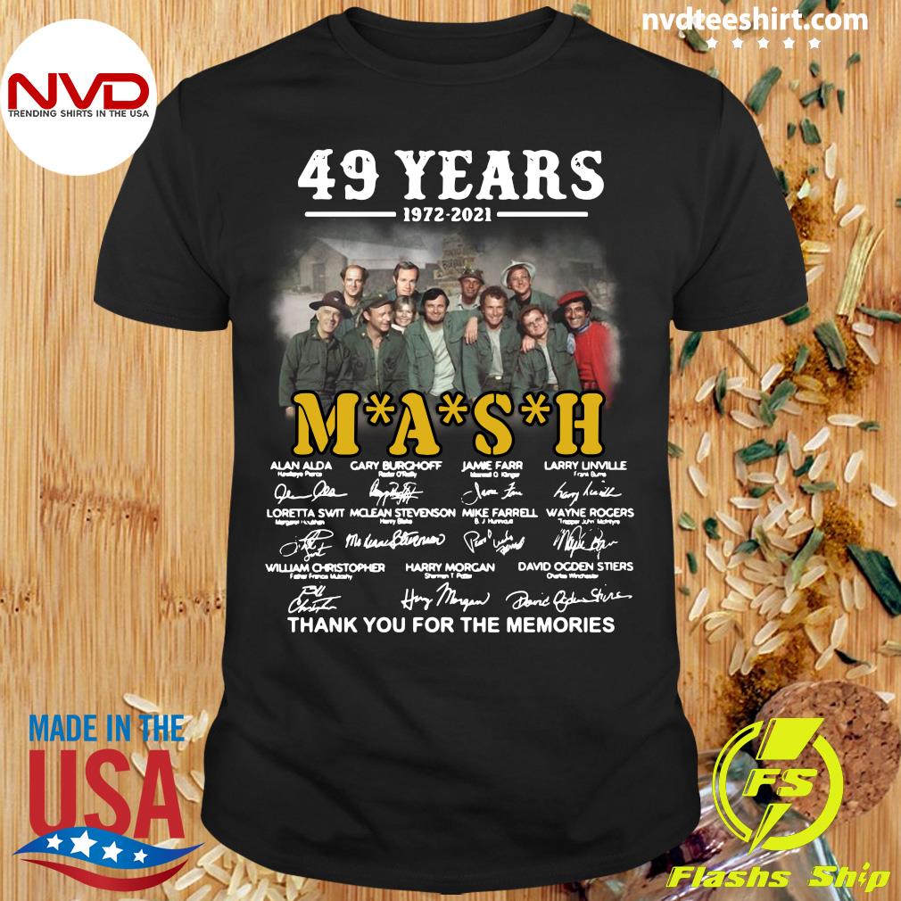 Middellandse Zee stapel Specialiteit Official Mash 49 Years 1972 2021 Signatures Thank You For The Memories T- shirt - NVDTeeshirt