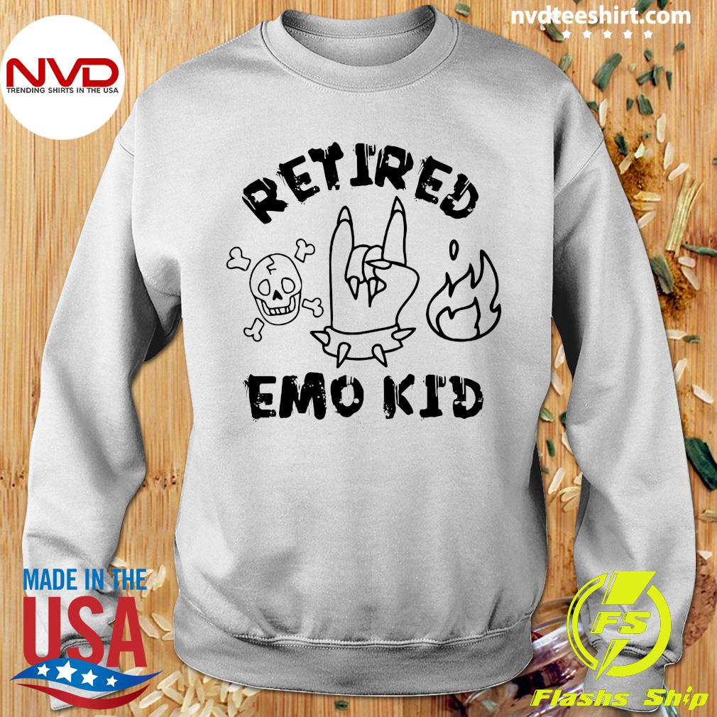 Official Skull And Fire Hands Retired Emo Kid T Shirt Nvdteeshirt Official Skull And Fire Hands Retired Emo Kid T Shirt Nvdteeshirt