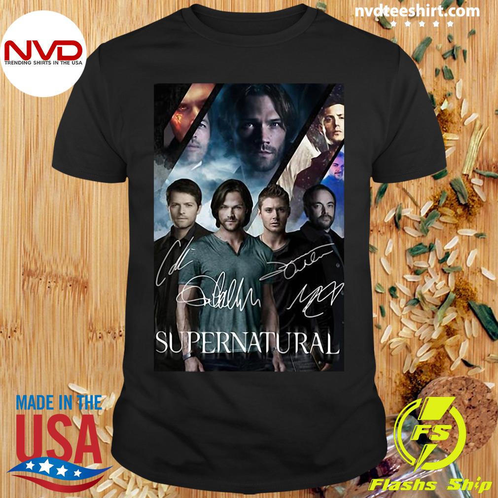 Supernatural Characters Signatures T-shirt - NVDTeeshirt
