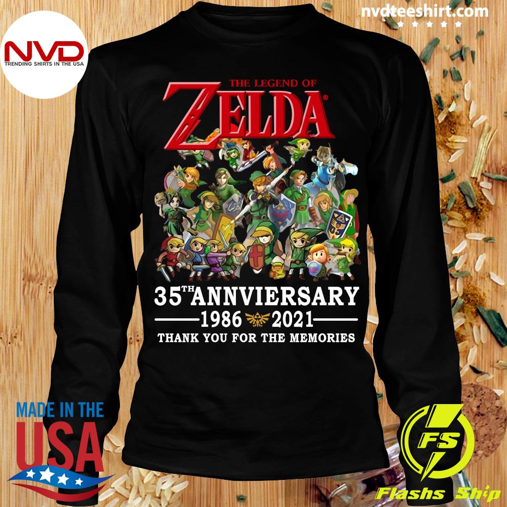 Opnemen buitenspiegel verlangen Official The Legend Of Zelda 35th Anniversary 1986 2021 Thank You For The  Memories T-shirt - NVDTeeshirt