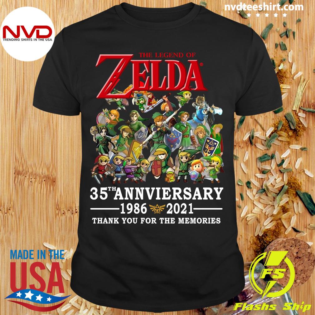 The Legend Of Zelda 35th Anniversary 1986 2021 Thank For The Memories T-shirt NVDTeeshirt