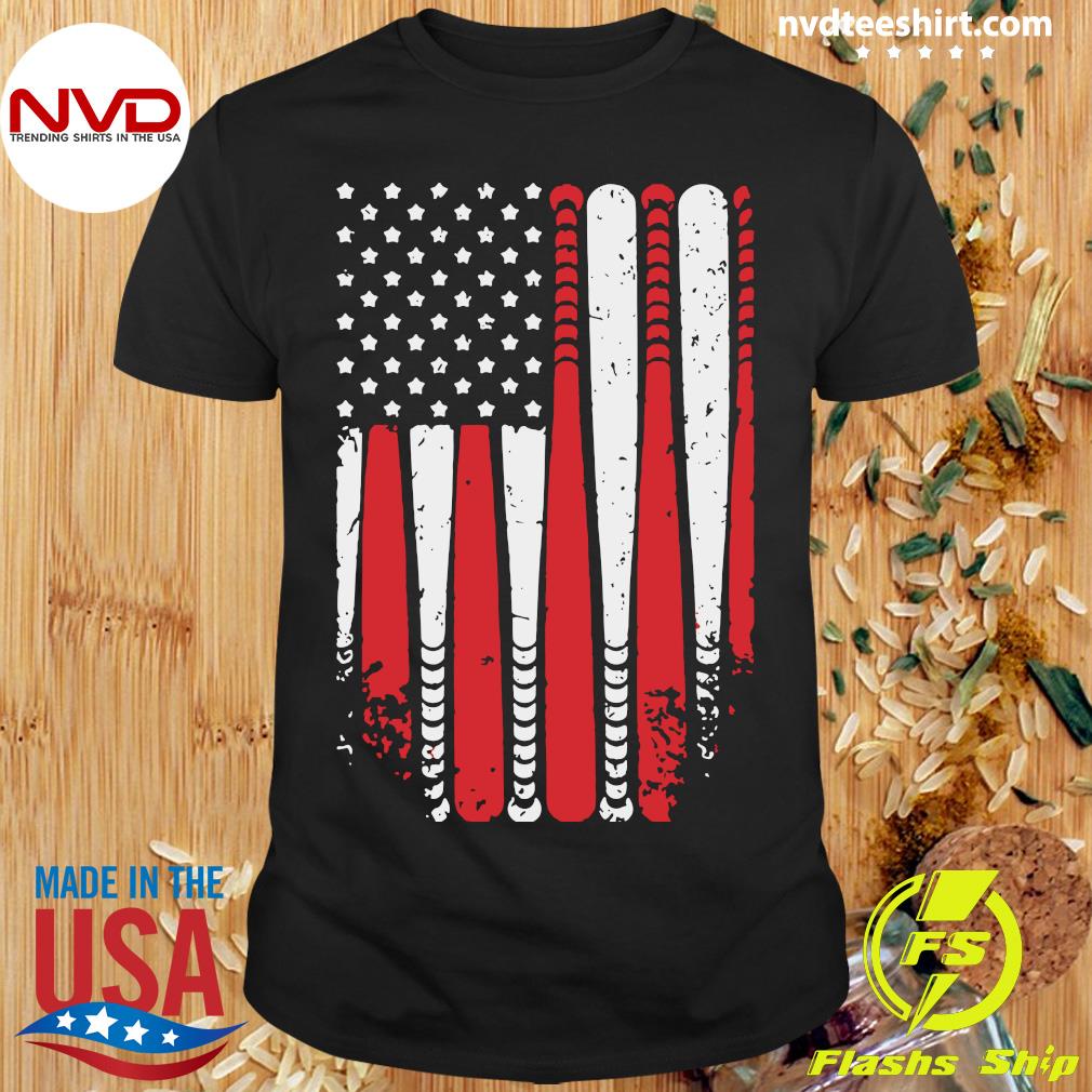 american flag baseball shirt