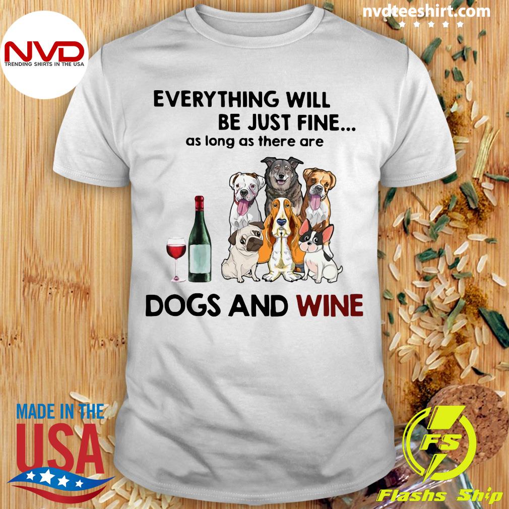 dog wine shirt