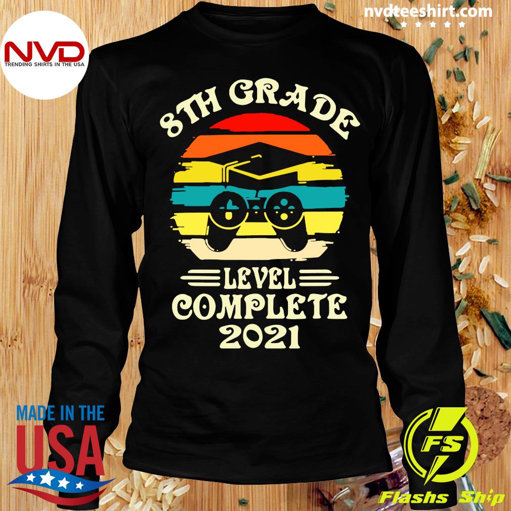 Funny Gamer 8th Grade Level Complete 21 Vintage Retro T Shirt Nvdteeshirt