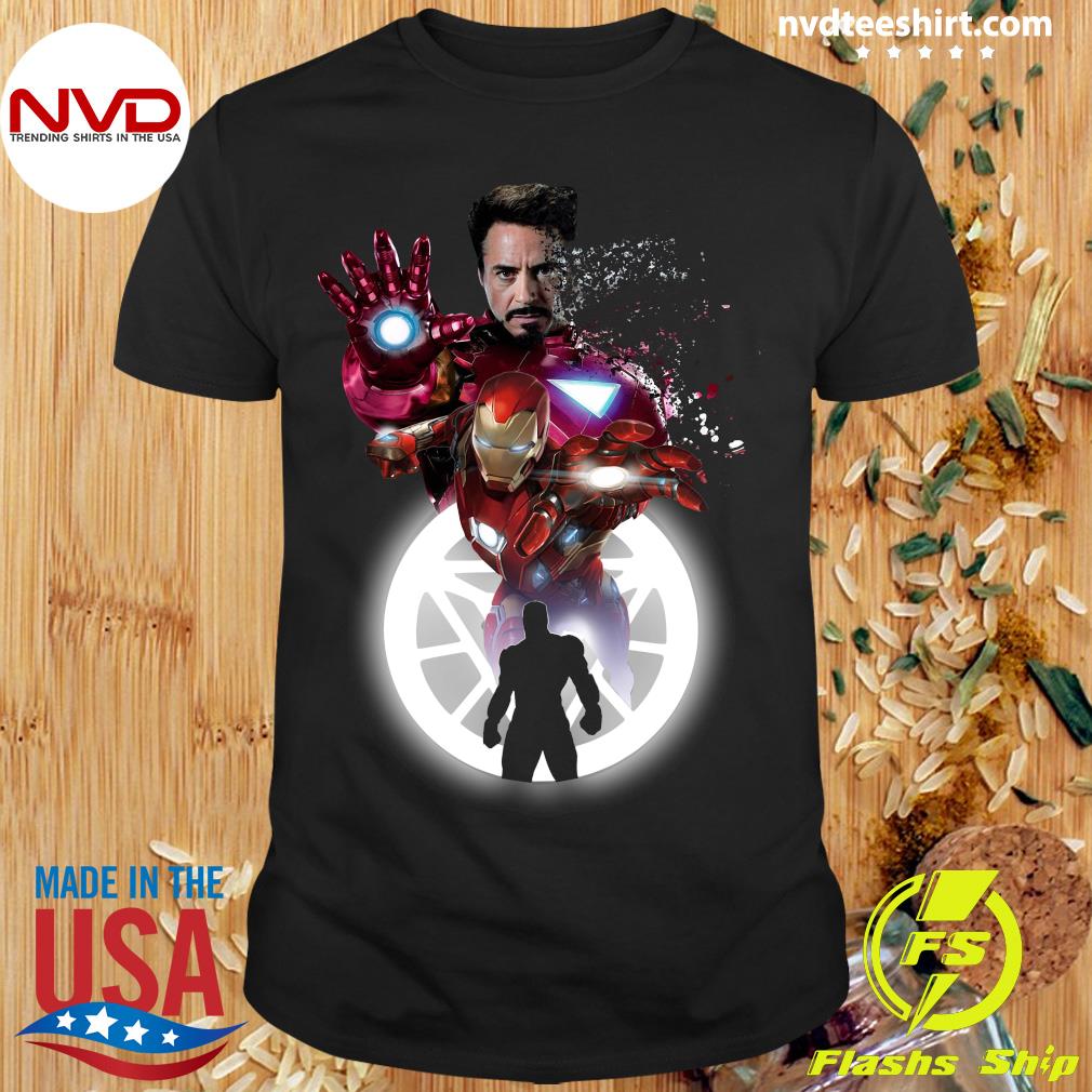 offset Zeeslak Site lijn Official Marvel Iron Man Tony Stark Circle Light T-shirt - NVDTeeshirt