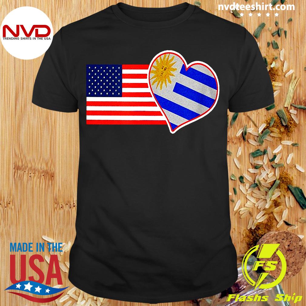 Uruguay And United States USA Flag Shirt - NVDTeeshirt