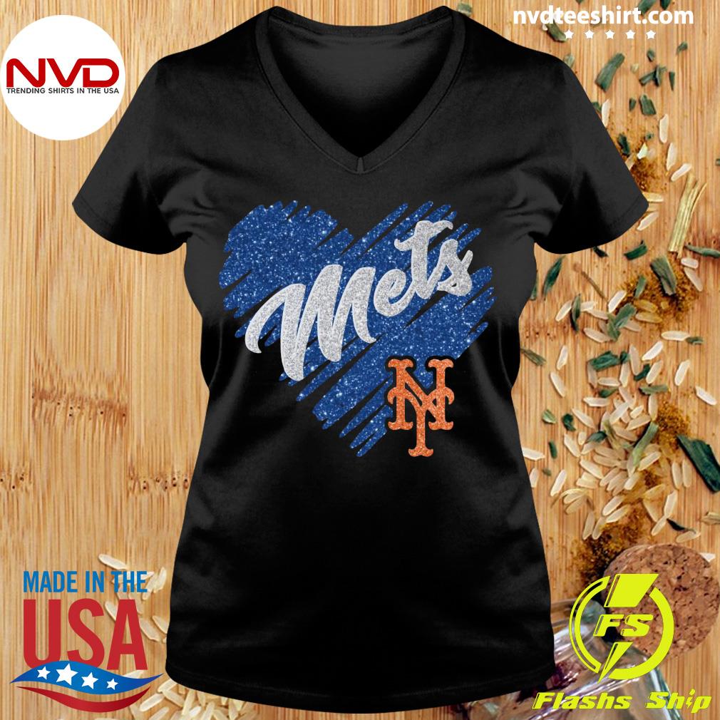 Unique New York Mets Tiny Heart Shape T-shirt - Jomagift