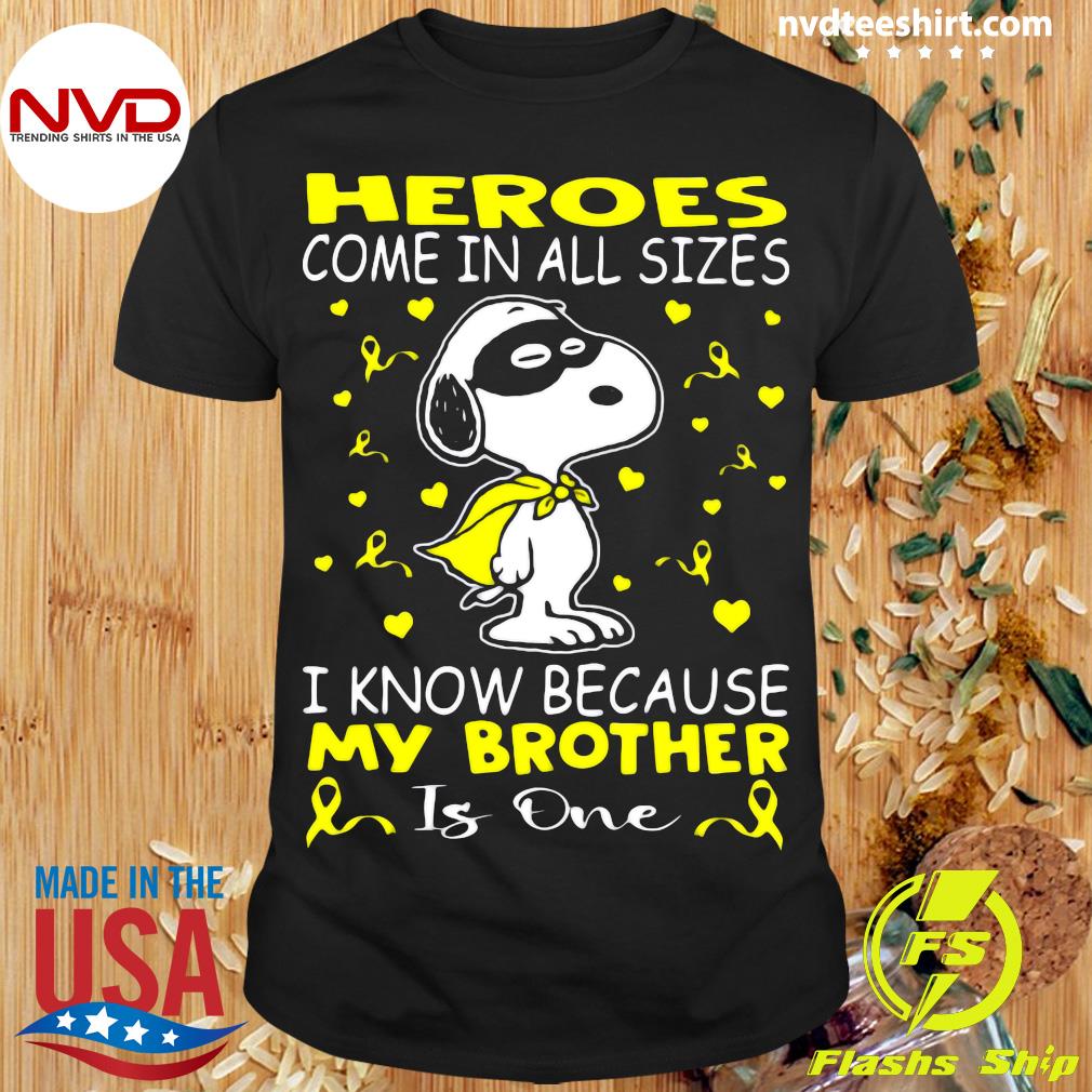 Funny Snoopy Heroes Come In All Sizes I Know Because My Daughter Is One  T-shirt - NVDTeeshirt