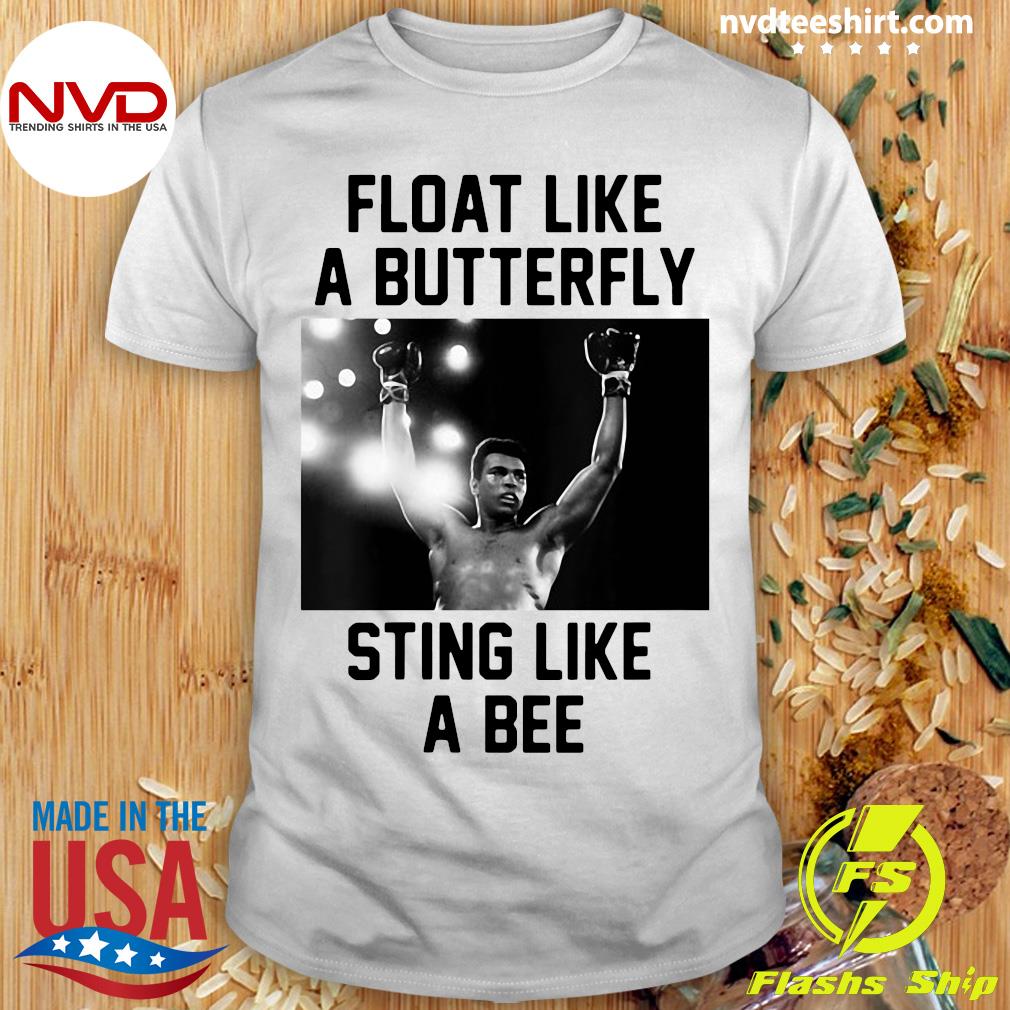 Muhammad Ali Gloves Float Like A Butterfly Sting Like A Bee Adult T Shirt 