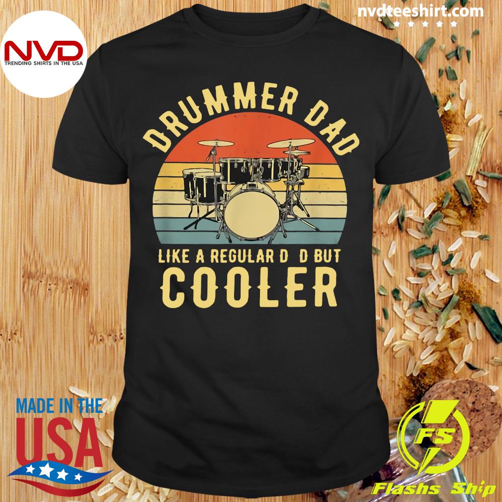 Husband Gift Father/'s Day Vintage Retro Sunset Graphic Tee Dad Birthday Shirt Funny Drumming T-Shirt Gift for a Cool Drummer Dad