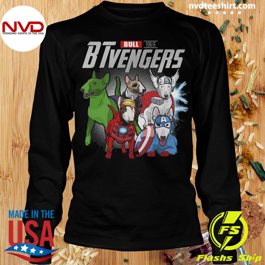 New BTvengers Bull Terrier Avengers Endgame Superheroes T-Shirt S-5XL 