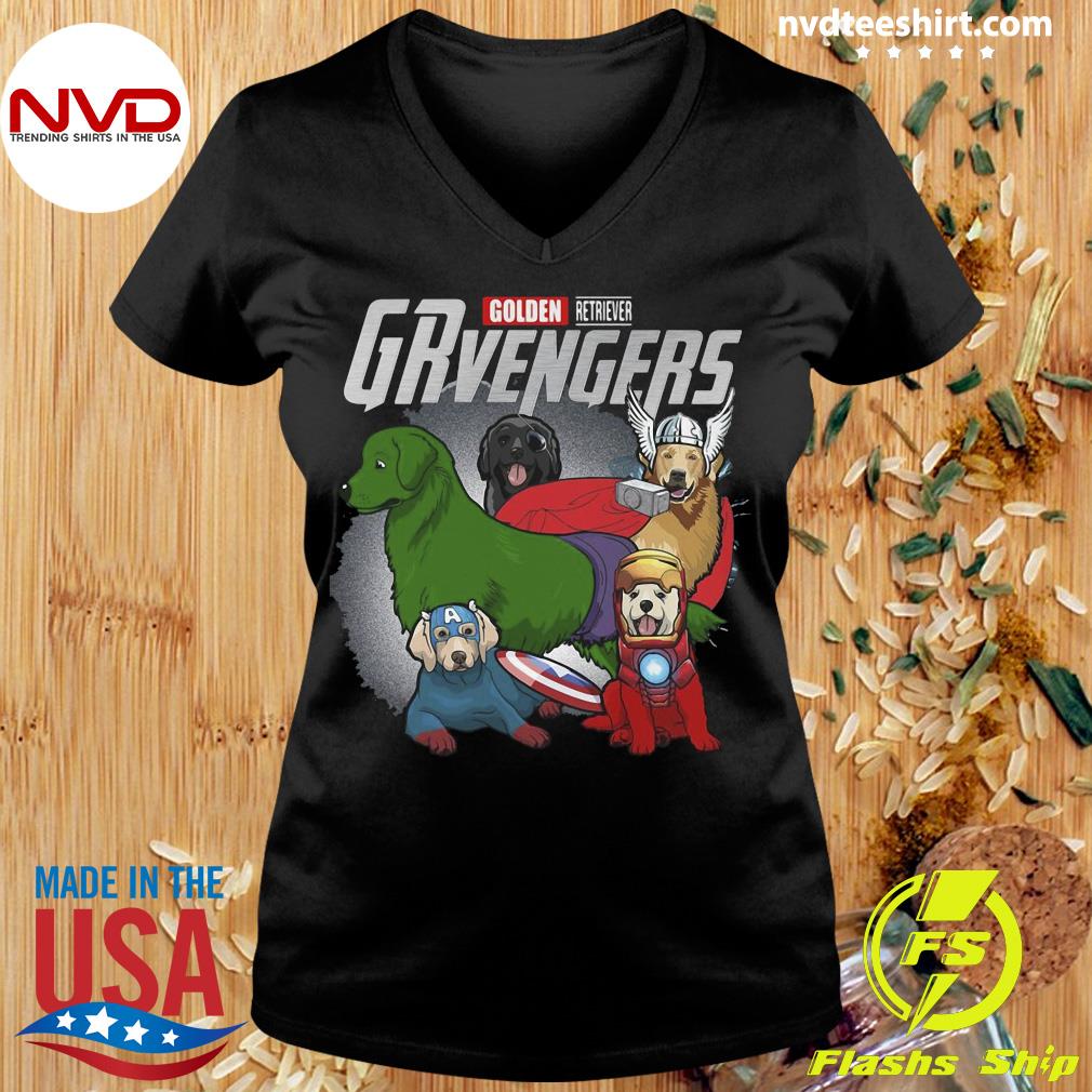 golden retriever avengers shirt