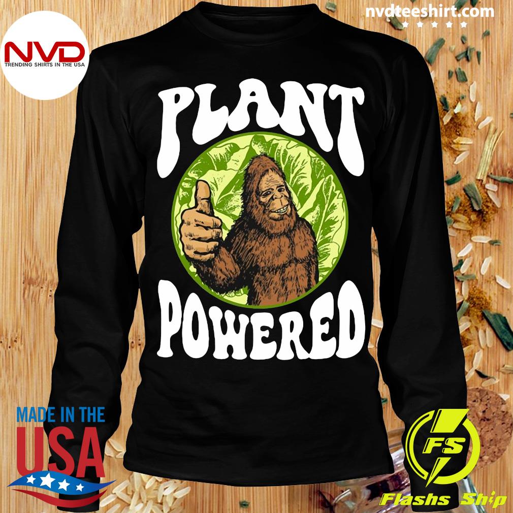 Plant Powered Funny Vegan Vegetarian Bigfoot Squatch Retro T - Inspire  Uplift