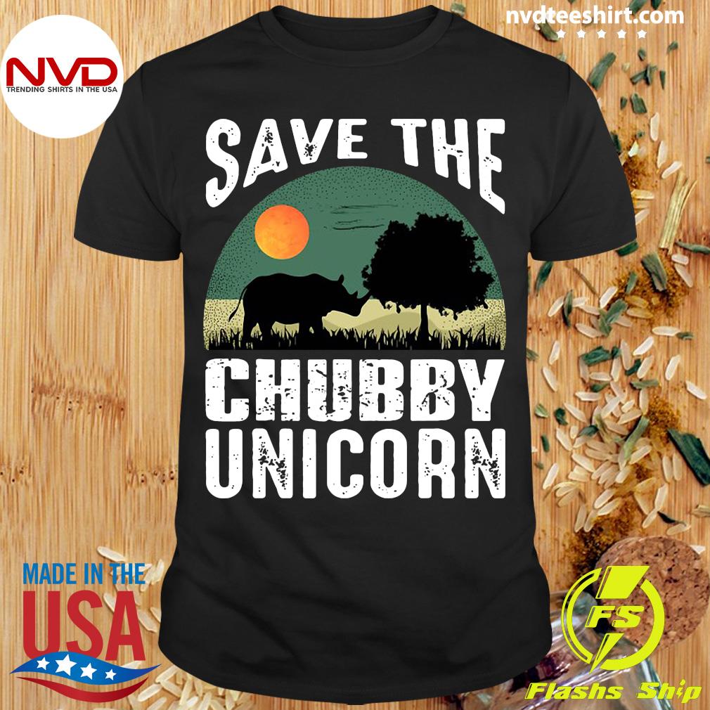 happiness harm rice Official Save The Chubby Unicorn Fat Rhino Vintage T-shirt - NVDTeeshirt