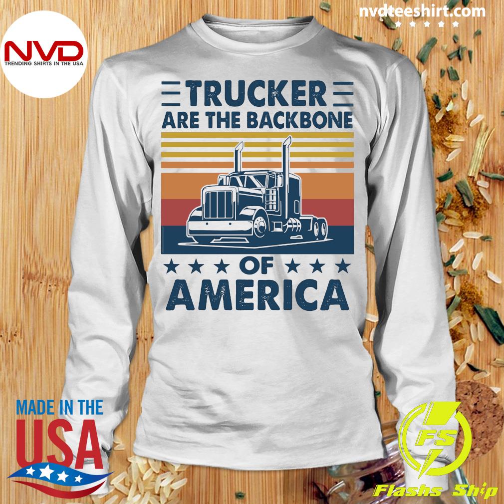 Trucker Are The Backbone Of America Vintage Retro Shirt - NVDTeeshirt