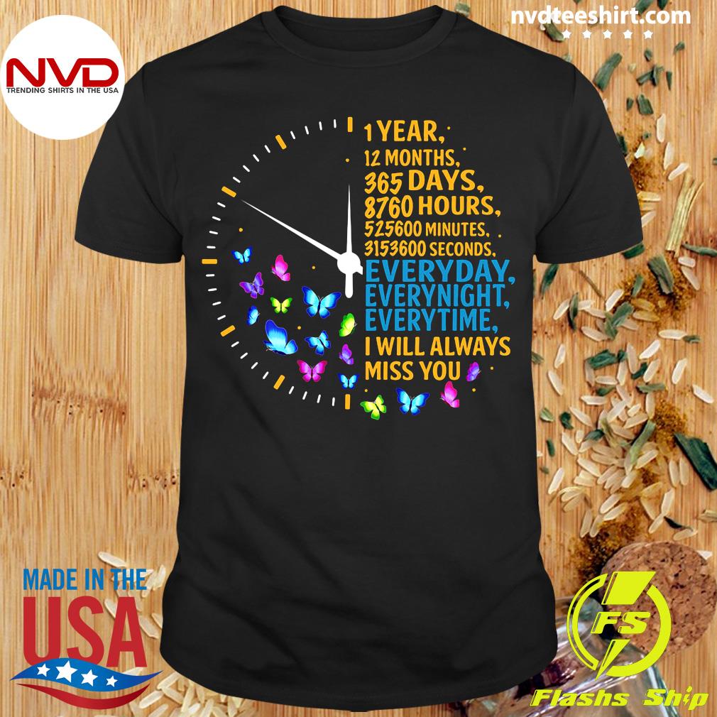 Official 1 Year 12 Months 365 Days I Will Always Miss You My Husband T Shirt Nvdteeshirt