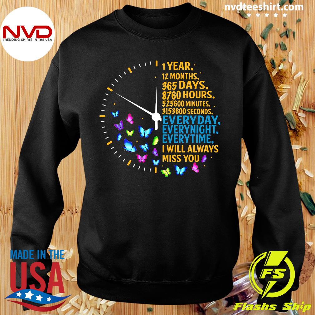 Official 1 Year 12 Months 365 Days I Will Always Miss You My Husband T Shirt Nvdteeshirt