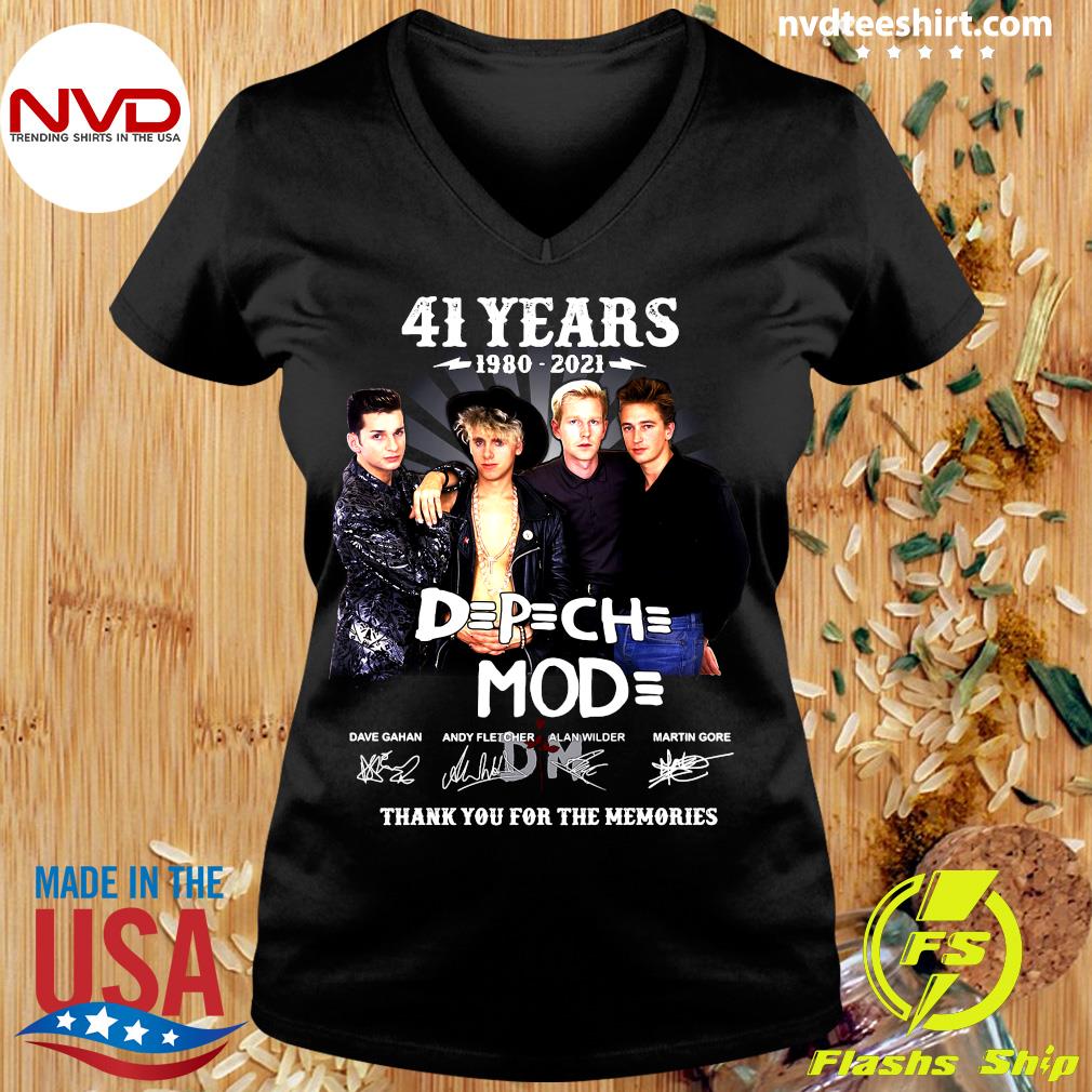 Depeche Mode 42 years 1980 2022 signatures thank you for the memories  shirt, hoodie, sweater, long sleeve and tank top