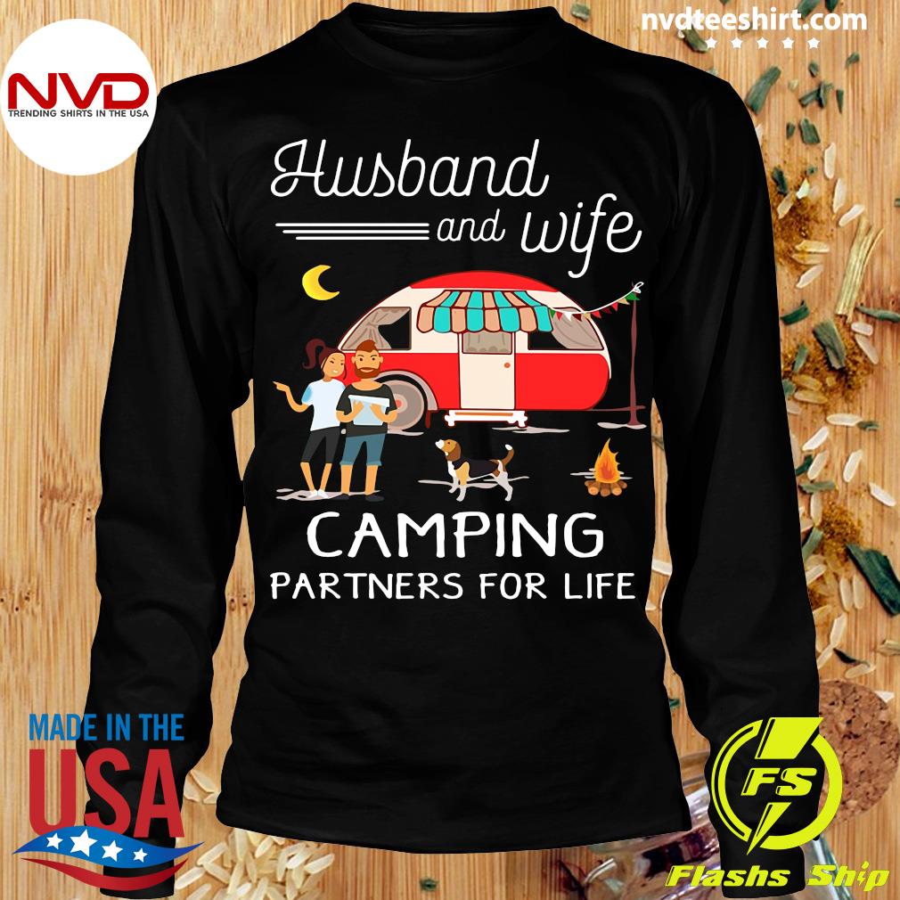 kangarooze Husband and Wife Camping Shirt-Family Camping-Husband and Wife Camping Partners for Life Tshirt Gift