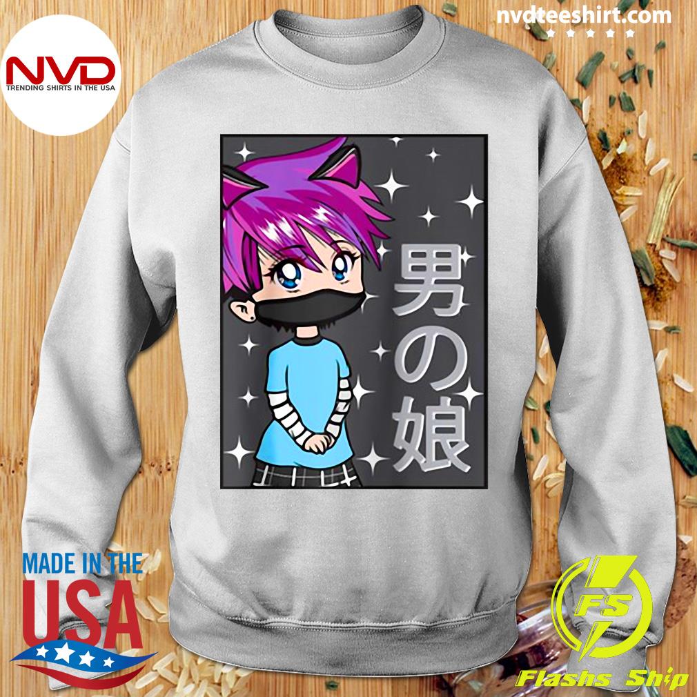  Femboy Chibi Anime Boy Kawaii Neko T-Shirt : Clothing