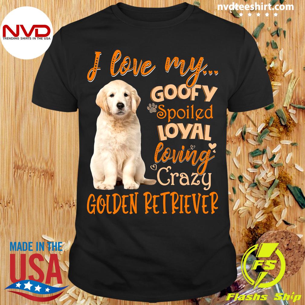 Golden Retriever Dog Breed Tee Golden Retriever T-Shirt I Love My Golden Retriever