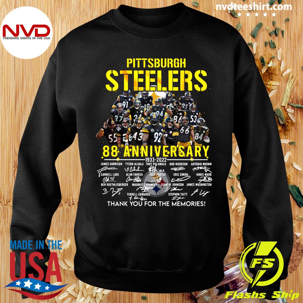 88th Anniversary Pittsburgh Steelers Great Player Thank You For The  Memories Custom Name And Number Polo Shirt