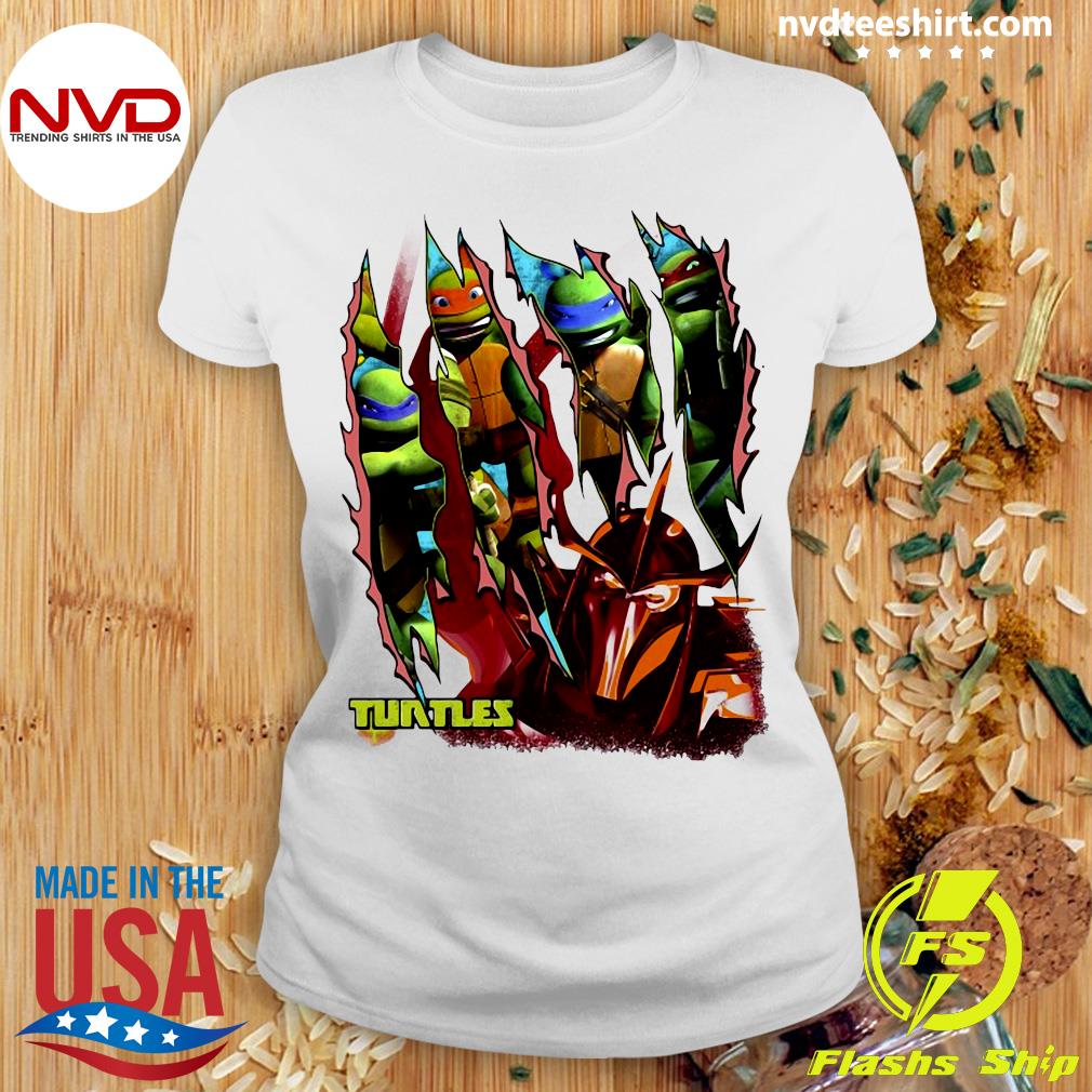 Official Teenage Mutant Ninja Turtles Shredder Slash T-shirt - NVDTeeshirt