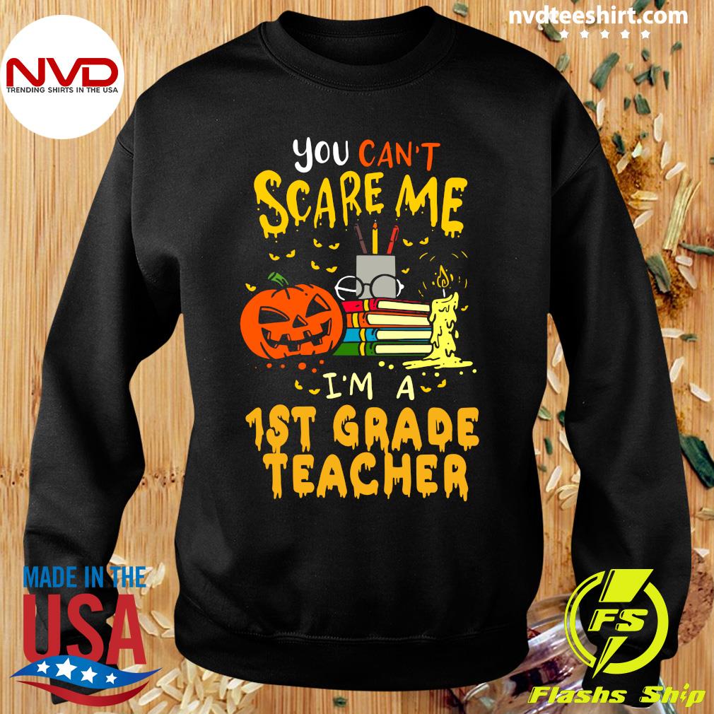 hteach1 You Can't Scare me I Teach Tiny Humans Halloween Shirts for Teachers Halloween Teacher shirts Kleding Dameskleding Tops & T-shirts Tanktops Tanktops met print Kleuterschool Teacher Gift 