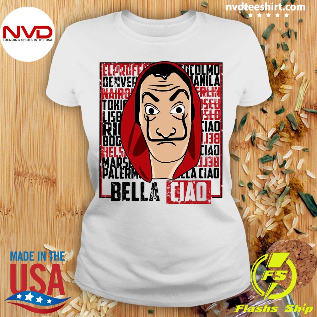 Ciao Bella long sleeve tshirt Bella Ciao long sleeve shirt money Heist long tee La casa de papel long tee EL professor long sleeve shirt
