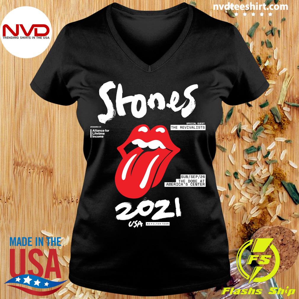 Official Rolling Stones Special Guest The Revivalists 2021 USA No Filter Tour T-shirt -