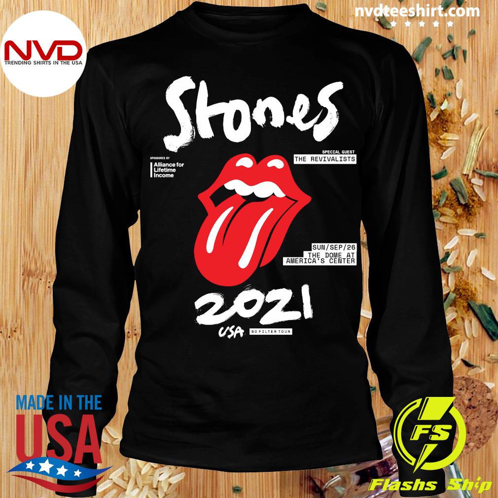 Official Rolling Stones Special Guest The Revivalists 2021 USA No Filter Tour T-shirt -