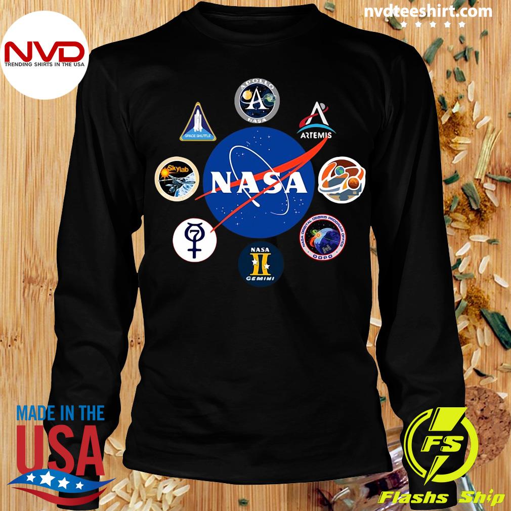 Official Space Nasa Logo Projects Gemini Crew Patch Mission Badges T-shirt  NVDTeeshirt