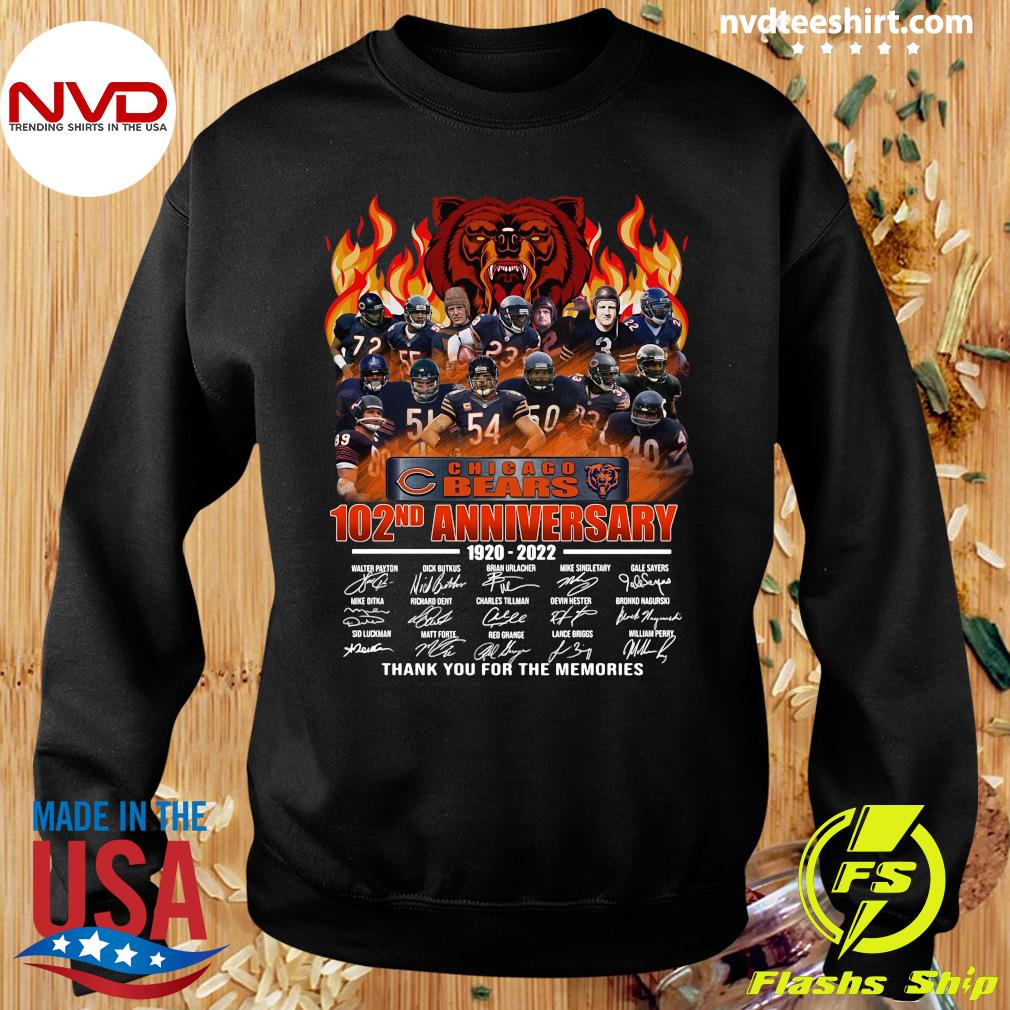 100 Years Of Chicago Bears 1920-2020 Thanks For The Memories T-Shirt -  TeeNavi