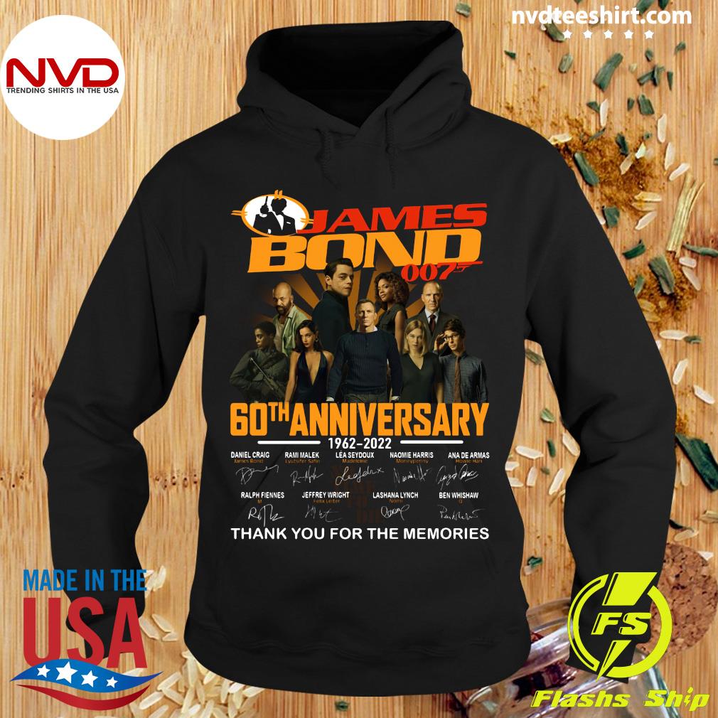 James Bond 007 60th Anniversary 1962-2022 Signature Thank You For The  Memories Shirt