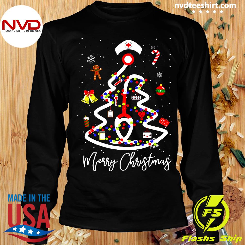 nurse christmas tree shirt