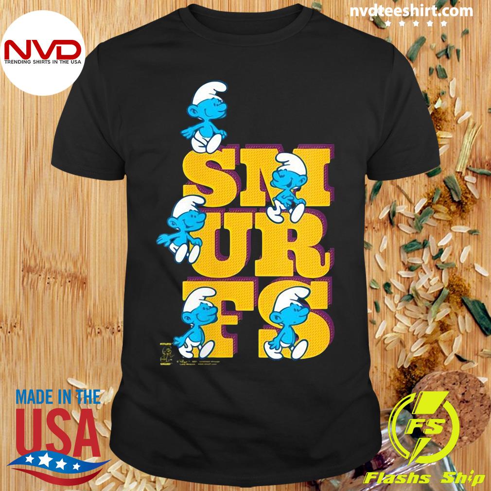 personality outer Harden The Smurfs Original Smurfs Big Letters Shirt - NVDTeeshirt