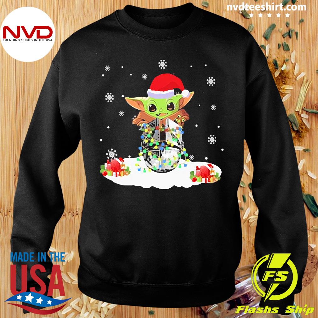 Custom Dodgers Christmas Sweater Baby Yoda Sunglasses Los Angeles