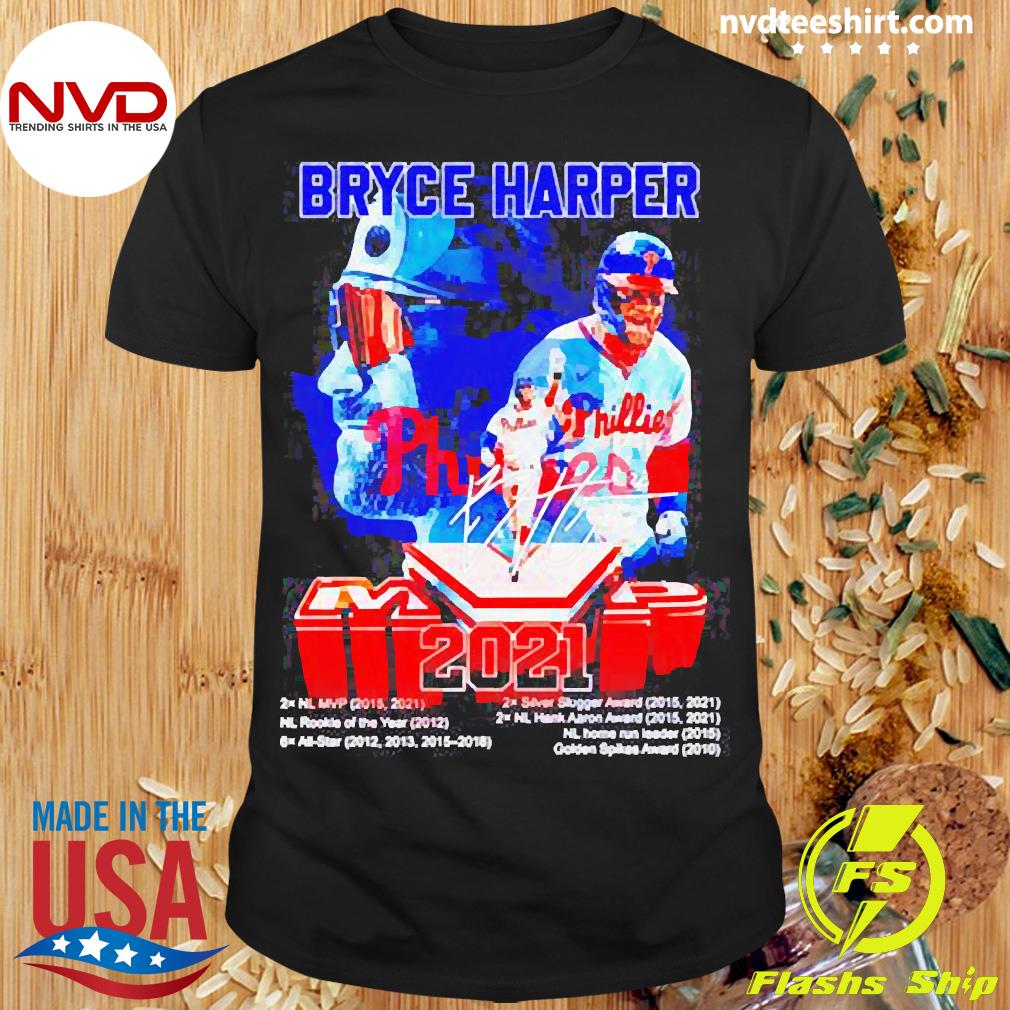 Bryce Harper MVP 2021 Philadelphia Phillies signature shirt, hoodie,  sweater, long sleeve and tank top