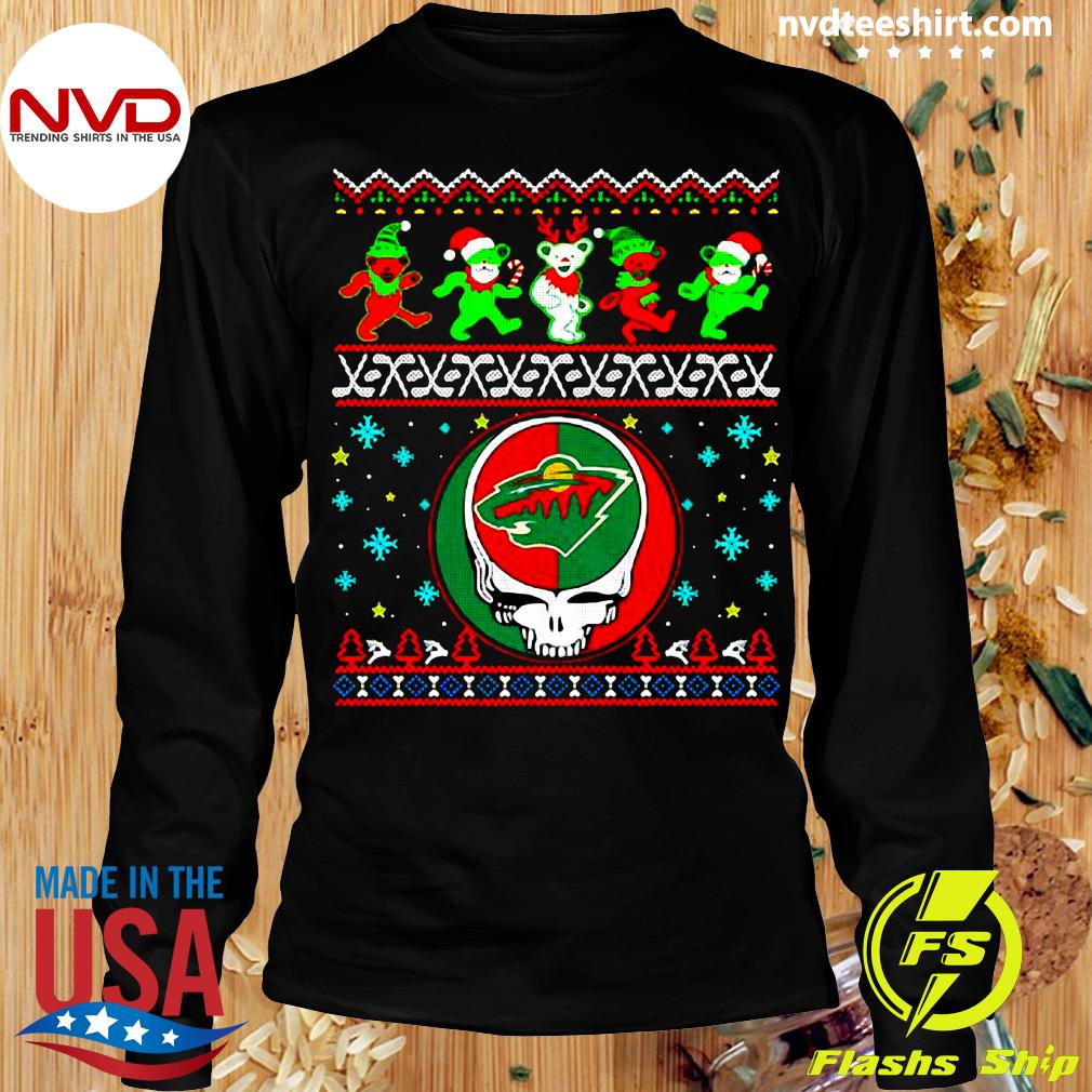 Minnesota Wild Grateful Dead Christmas Sweater Shirt - NVDTeeshirt