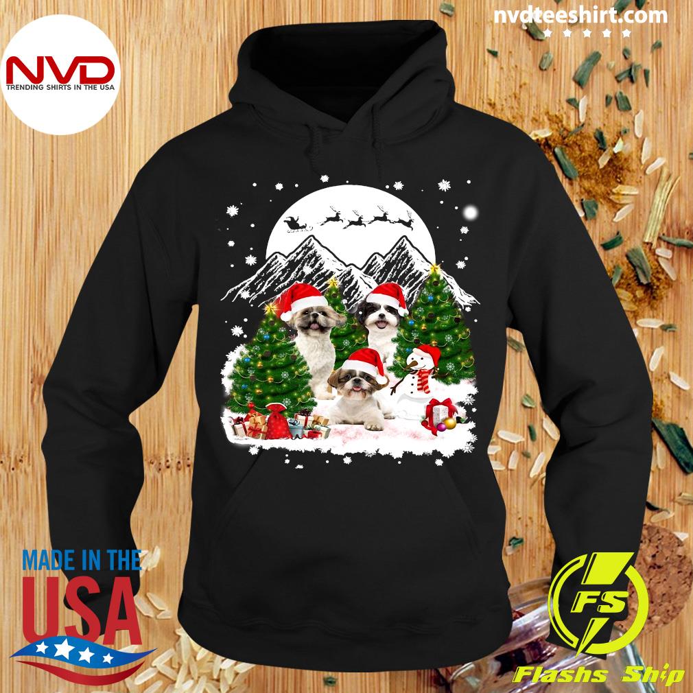 shih tzu christmas t shirt