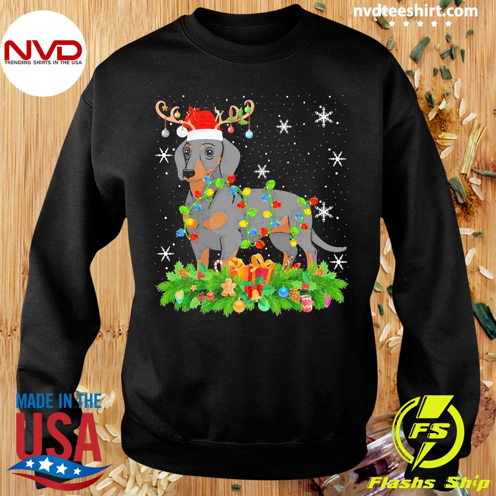 wiener dog christmas shirt