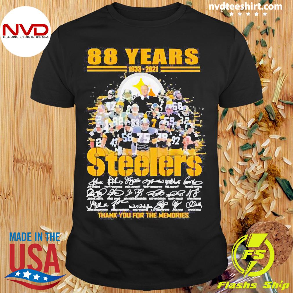 85 Years Of Pittsburgh Steelers 1933-2018 Thank You For The Memories T-Shirt  - TeeNavi