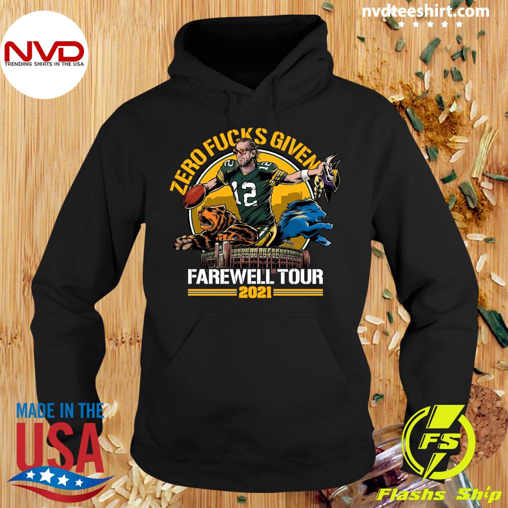 Zero f8cks given farewell tour 2021 Packers Aaron Rodgers T-Shirt