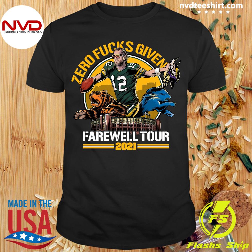 Zero F8cks Given Farewell Tour 2021 Packers Aaron Rodgers Shirt