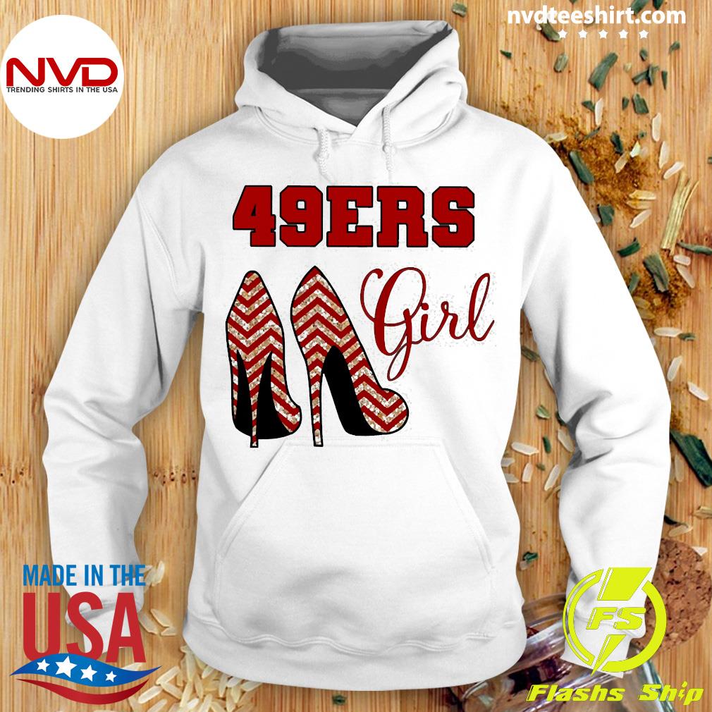 Football Cheer Gear High Heels 49ers Girl Shirt - NVDTeeshirt