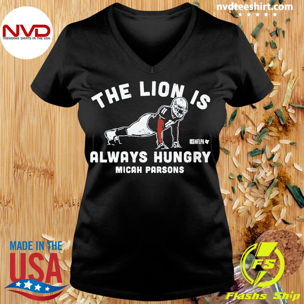 The Lion Is Always Hungry Micah Parsons Push-Ups Shirt - NVDTeeshirt